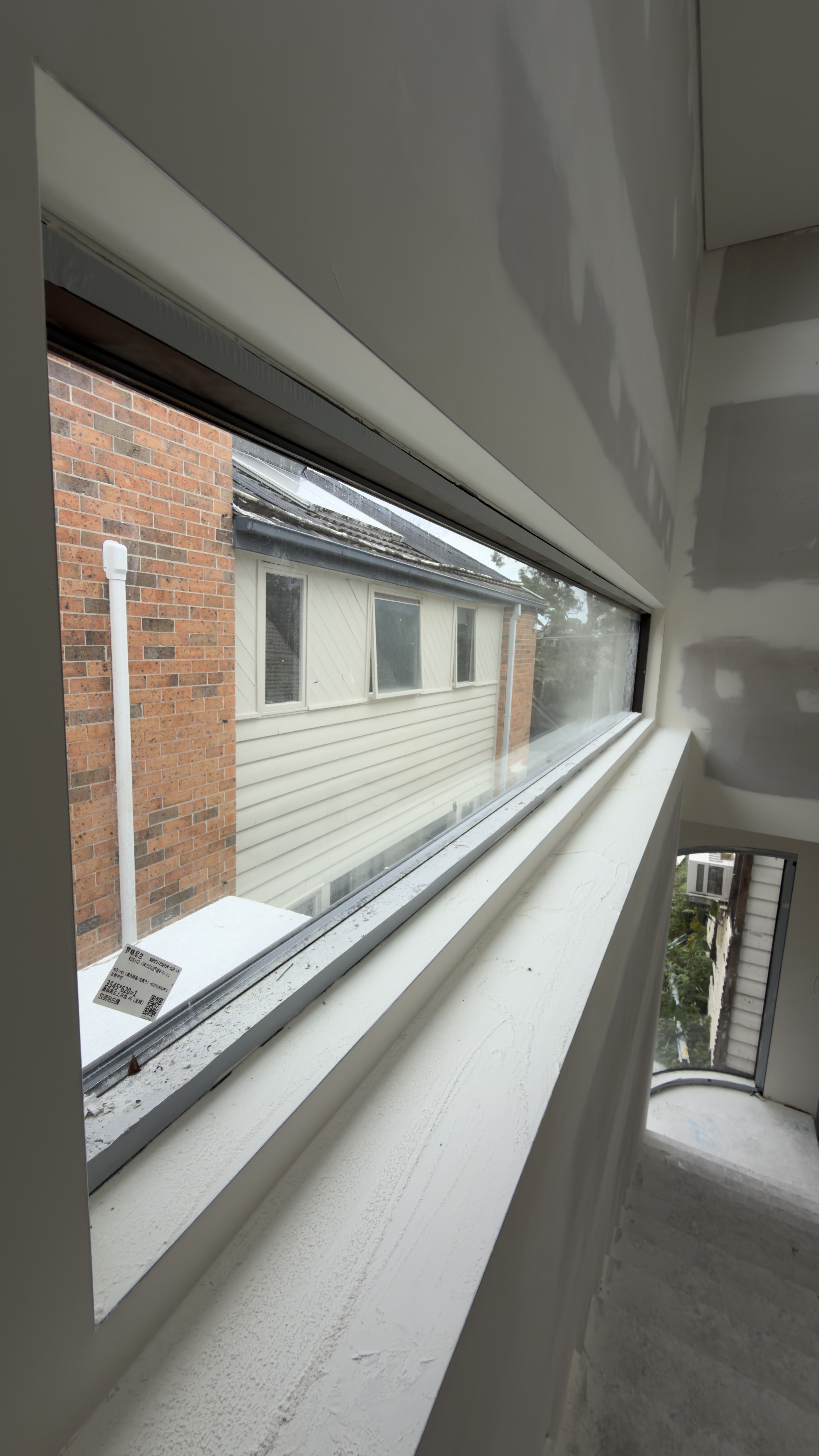 Interior window installation during renovation work